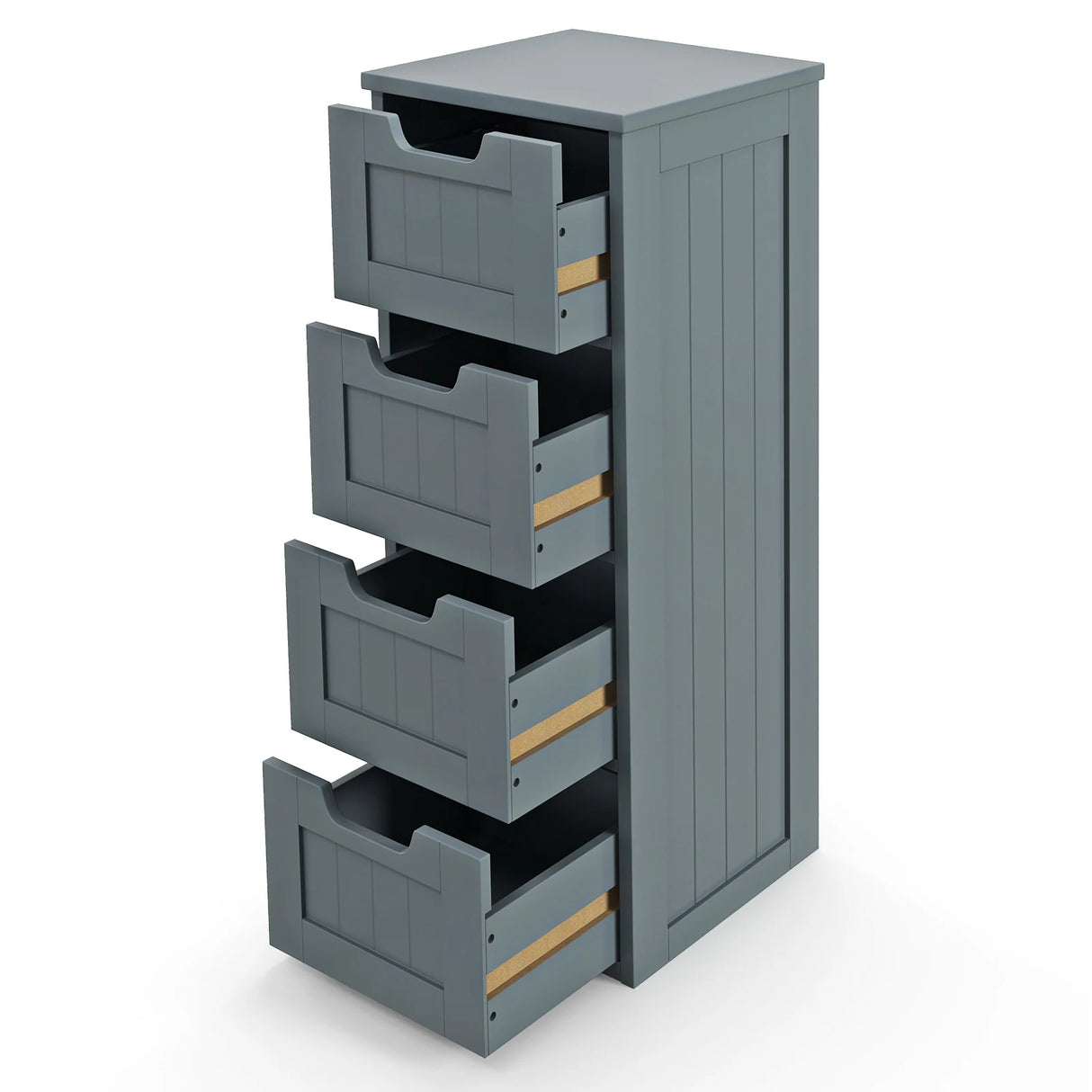 Floor Storage Cabinet Freestanding Bathroom Cabinet with 4 Drawers-Grey