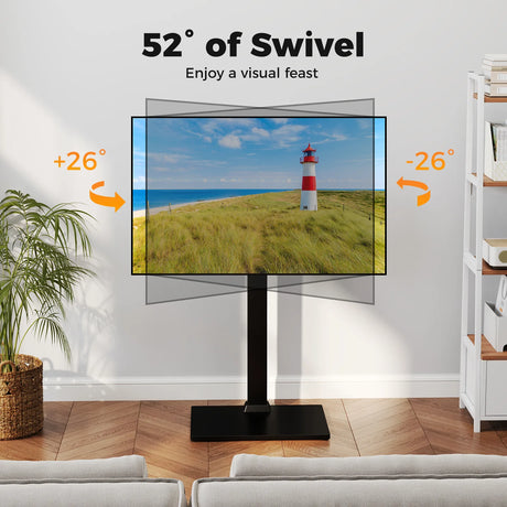 Height Adjustable Floor TV Stand with AV Shelf for 32-70 Inch TVs