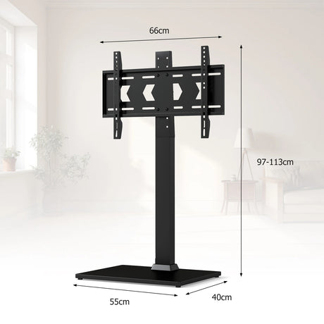 Height Adjustable Floor TV Stand with AV Shelf for 32-70 Inch TVs