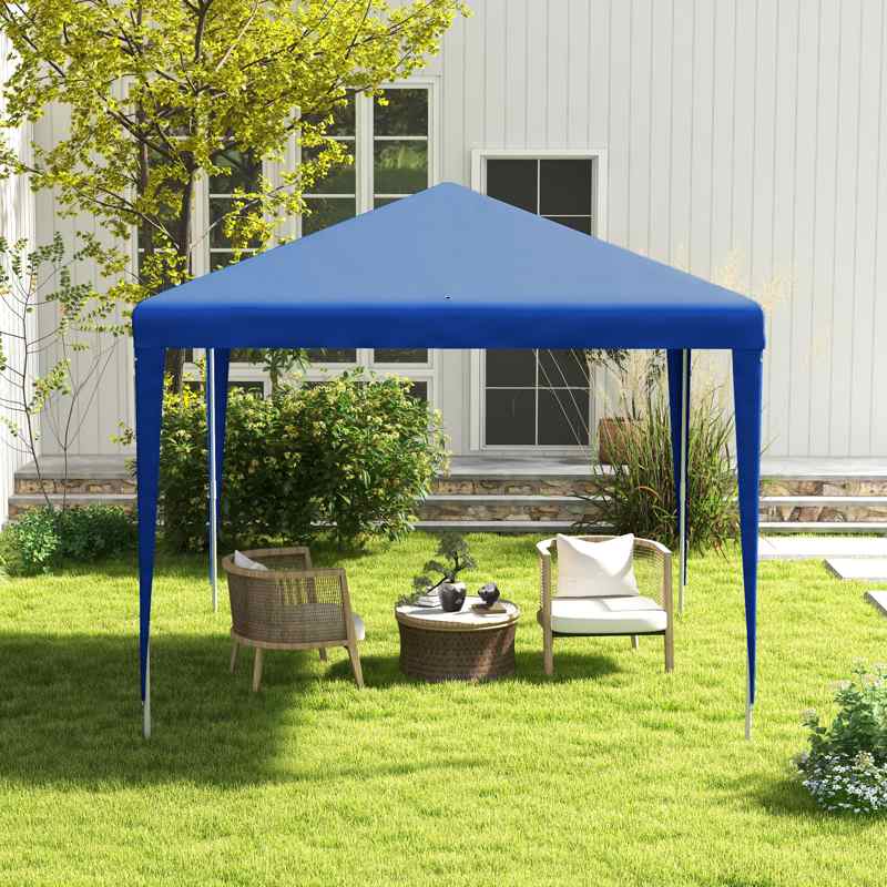 Outsunny 2.7m x 2.7m Garden Gazebo Marquee Party Tent Wedding Canopy Outdoor(Blue)