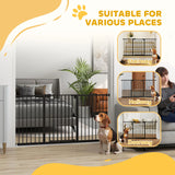 PawHut Adjustable Safety Gate w/ Three Extensions, Four Adjustable Screws, Black