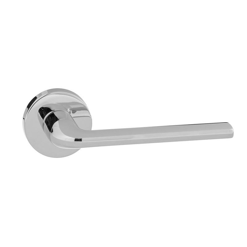 Forme Milly Lever Door Handle on Minimal Round Rose - Polished Chrome - Set