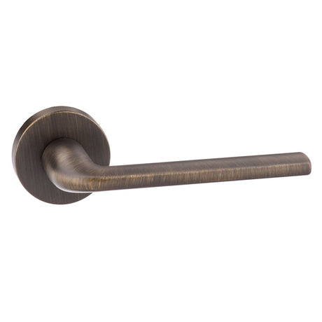 Forme Milly Lever Door Handle on Minimal Round Rose - Urban Bronze - Set