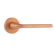 Forme Milly Lever Door Handle on Minimal Round Rose - Urban Satin Copper - Set