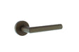 Forme Elle Lever Door Handle on Minimal Round Rose - Urban Dark Bronze - Set