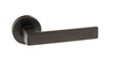 Forme Asti Lever Door Handle on Minimal Round Rose - Matt Black - Set