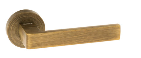 Forme Asti Lever Door Handle on Minimal Round Rose - Yester Bronze - Set