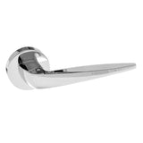 LIMITED EDITION Forme Foglia Lever Door Handle on Minimal Round Rose - Polished Chrome - Set