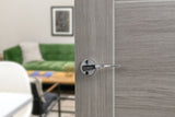 LIMITED EDITION Forme Foglia Lever Door Handle on Minimal Round Rose - Polished Chrome - Set