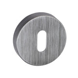 Forme Key Escutcheons on Minimal Round Rose - Urban Graphite - Pair