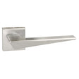 Forme Naxos Lever Door Handle on Minimal Square Rose - Satin Chrome - Set