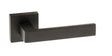 Forme Asti Lever Door Handle on Minimal Square Rose - Matt Black - Set