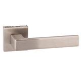 Forme Asti Lever Door Handle on Minimal Square Rose - Satin Nickel - Set