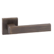 Forme Asti Lever Door Handle on Minimal Square Rose - Urban Bronze - Set