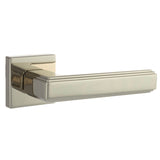 Forme Alila Lever Door Handle on Minimal Square Rose - Polished Nickel - Set