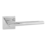 Forme Boston Lever Door Handle on Minimal Square Rose - Polished Chrome - Set