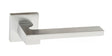 Forme Ginevra Lever Door Handle on Minimal Square Rose - Satin Chrome - Set