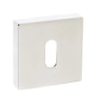 Forme Key Escutcheons on Minimal Square Rose - Polished Nickel - Pair