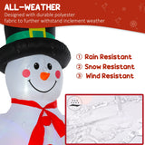 Outsunny 8FT Christmas Inflatable Outdoor Decoration with Dynamic Disco & LED Lights, Self-Inflating Christmas Blow Up Snowman for Garden, Indoor Outdoor Home Decor