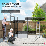 Outsunny 6 x 6ft Outdoor Storage Shed, Plastic Garden Shed with Windows and Air Vents, Outdoor Resin Tool Shed with Latch Doors for Garden, Deck, Dark Grey