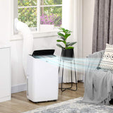 HOMCOM Portable Air Conditioner 14000 BTU, 4-in-1 Air Conditioning Unit, Dehumidifier, Cooling, Fan, Sleep Mode with 3 Speeds, Remote Control, LED Display, 24H Timer, Window Kit, Children Lock, 40m2