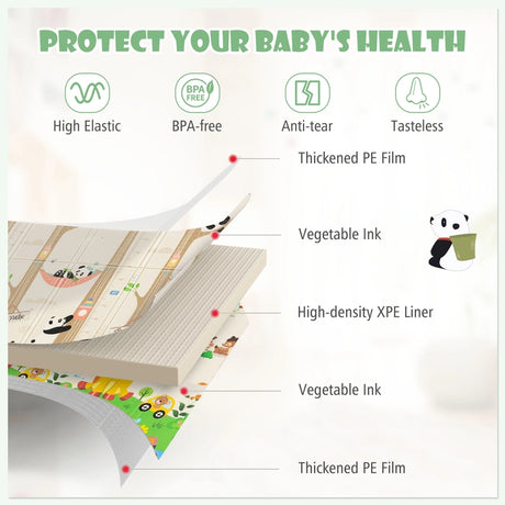 200 x 180 cm Extra Large Baby Floor Mat with Carry Bag-A