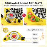4-in-1 Foldable Baby Walker with Adjustable Height and Detachable Tray-Yellow
