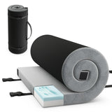 Foldable Camping Mattress with Foam Cushion and Carrying Bag for Living Room-Grey