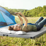 Foldable Camping Mattress with Foam Cushion and Carrying Bag for Living Room-Grey