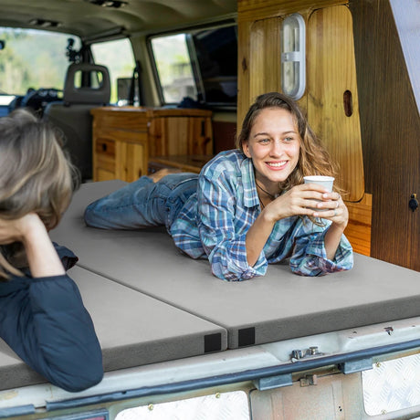 Indoor outdoor Foldable Camping Mattress High density foam Cushion-Grey