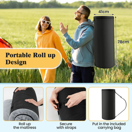 Indoor outdoor Foldable Camping Mattress High density foam Cushion-Grey