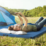 Foldable Camping Mattress with Foam Cushion and Carrying Bag for Living Room-Navy