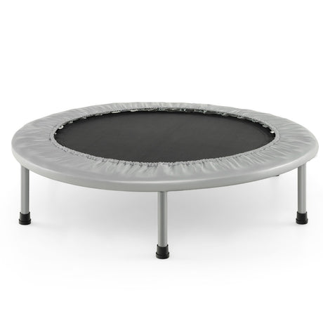 38 Inch Mini Folding Trampoline Portable Recreational Fitness Rebounder-Gray