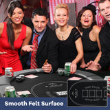 1.8m Foldable Poker Table for Blackjack Texas Holdem Casino Leisure Game-Blue