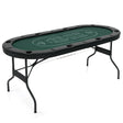 1.8m Foldable Poker Table for Blackjack Texas Holdem Casino Leisure Game-Green
