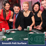 1.8m Foldable Poker Table for Blackjack Texas Holdem Casino Leisure Game-Green