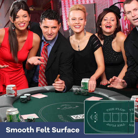 1.8m Foldable Poker Table for Blackjack Texas Holdem Casino Leisure Game-Green