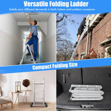 7-in-1 Folding Aluminum Ladder with Anti-Skid Pedal
