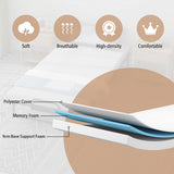 Twin Size Metal Folding Bed with Memory Foam Mattress