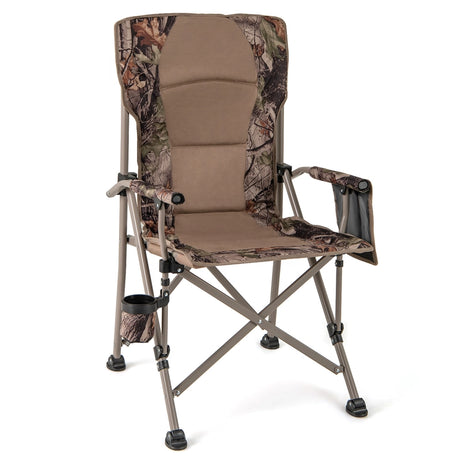 Folding Camping Chair with Armrests and Cup Holder for Fishing Hunting