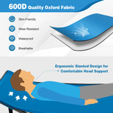 Wide Foldable Camping Cot with Carry Bag-Blue