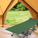 Camping bed Heavy-duty travel bed with headrest 190 x 70 x 54 cm Green
