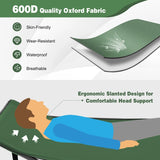 Camping bed Heavy-duty travel bed with headrest 190 x 70 x 54 cm Green