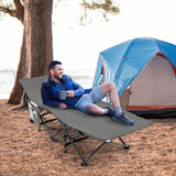 Foldable Camping Bed Heavy Duty Travel Bed 190 x 70 x 54 cm Grey