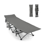 Foldable Camping Bed Heavy Duty Travel Bed 190 x 70 x 54 cm Grey