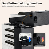88-Key Folding Electric Piano Keyboard with Full-Size Lighted Key-Black