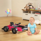 4-in-1 Baby Push Walker with Adjustable Height and Speed-Pink