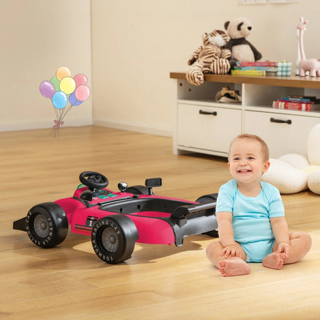 4-in-1 Baby Push Walker with Adjustable Height and Speed-Pink