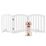 61 cm Height Safety Fence with 2 PCS Support Feet for Dog Cat Baby-White