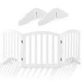 61 cm Height Safety Fence with 2 PCS Support Feet for Dog Cat Baby-White